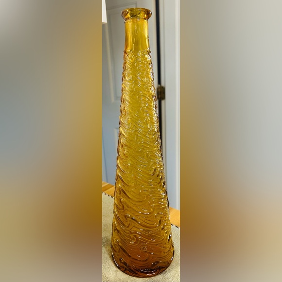 Empoli Wave pattern genie bottle. NO stopper. Made in Italy on bottom as in pic. - Picture 4 of 4